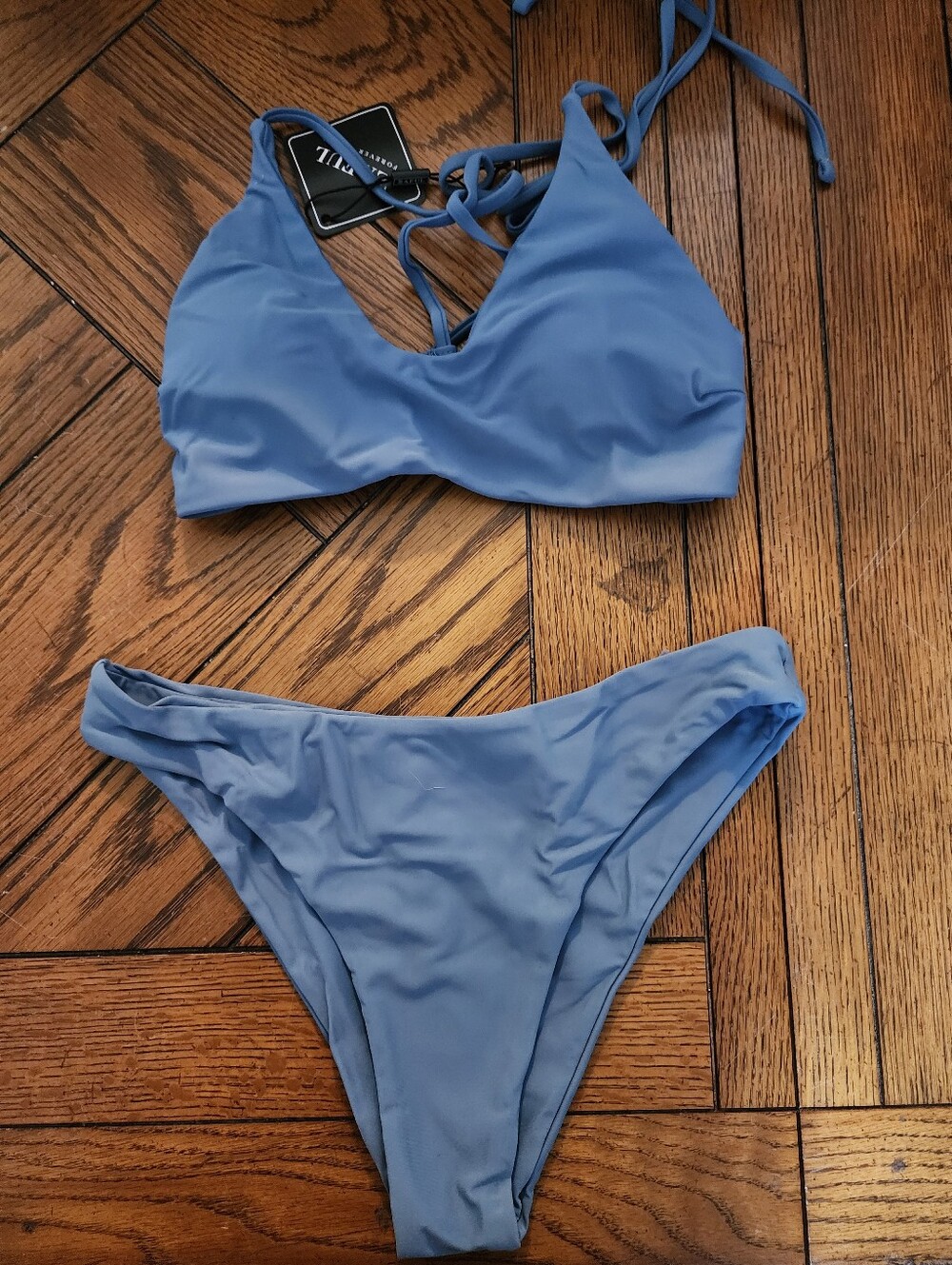 A4: Zaful Dusty Blue bikini